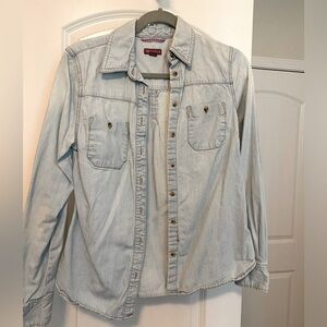Women’s denim button down shirt size xsmall